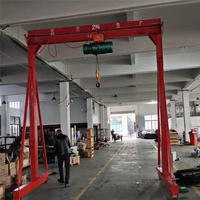 Mini-grue portique mobile, petite grue portique mobile avec palan électrique pour atelier