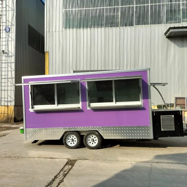 Standar AS trailer Truk Makanan seluler dengan peralatan dapur dengan bak air NSF