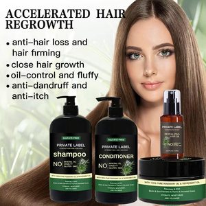 Prix usine Romarin Shampooing et après-shampoing Set-Croissance des cheveux Anti perte de cheveux Arbre à thé Contrôle de l'huile pour cheveux secs et abîmés - Product Image 2