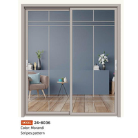 Porte coulissante en verre minimaliste, étanche, avec cadre en aluminium robuste, sur mesure, moderne, pour la maison, la chambre, la salle de bain, le balcon, l'hôtel