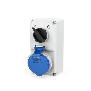 Enchufe <span class=keywords><strong>de</strong></span> interruptor entrelazado <span class=keywords><strong>de</strong></span> cuatro polos Industrial 16A 400V IP44 CEE/IEC B, hecho <span class=keywords><strong>de</strong></span> plástico, <span class=keywords><strong>precio</strong></span> del fabricante - Product Image 2