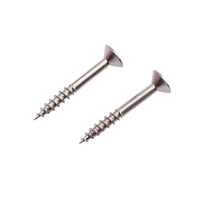 Vis autotaraudeuse OEM en acier inoxydable 304/316 à tête fraisée Phillips, tige semi-lisse, pointe acérée, pour bois et meubles, métrique