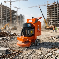 Machine à poncer les sols industrielle 380V 350mm avec collecteur de poussière intégré, polisseuse de surface en béton pour la construction