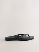 Tongs noires en PVC à bout carré avec soutien de la voûte plantaire, ajustement standard, pour extérieur, plage, voyage, vente en gros, logo personnalisé