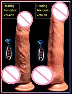 Realistischer Dildo Kabelloser Vibrator Teleskopisch Flüssigsilikon Heizung Hautgefühl Realistischer Super Großer Penis G-Punkt Sexspielzeug - Product Image 6