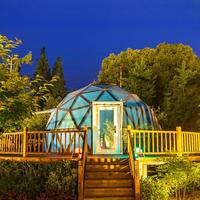 Dôme en verre géodésique de luxe moderne pour glamping avec PVC pour hôtel-resort, utilisation toute saison
