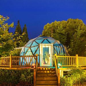 Dôme en verre géodésique de luxe moderne pour glamping avec PVC pour hôtel-resort, utilisation toute saison - Product Image 2