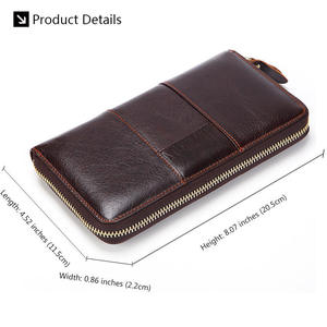 AndoBag Cartera Larga para Hombre, de Cuero Vacuno Genuino, Bolso de Mano Elegante para Negocios - Product Image 2
