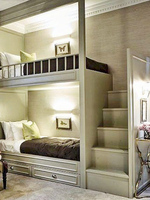Lit superposé moderne et minimaliste pour garçons et adolescents, lit double, gain de place, lit parent-enfant avec rangement pour petits appartements