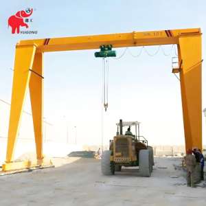 Grúa de pórtico móvil de haz simple montada en riel de alta calidad 15M 20m Span para ventas - Product Image 3
