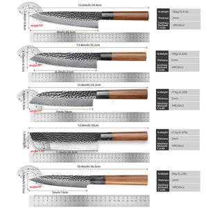 มีดเชฟเหล็กดามัสกัส VG10 ตีขึ้นรูปด้วยมือ ลายตอก  มีดเชฟญี่ปุ่นพิเศษ สำหรับหั่นผัก มีดเชฟสำหรับใช้ในบ้าน - Product Image 6