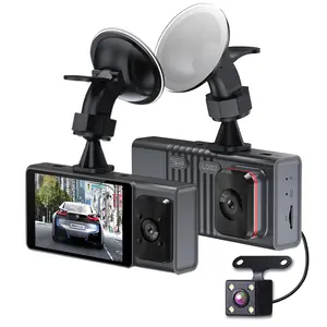 3 Channel Dash Cam 1080P Camera Triple Way Auto Video Recorder Dashcam Voor En Achter Camera Met Nachtzicht voor Dvr Auto Taxi