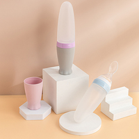 Silicone Baby Producten Feeder Squeeze Voeden Fruit Drankjes Voedingssupplement Fles Met Doseren Lepel