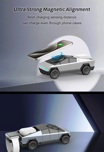 Qi2 Pickup Truck Cybertruck Multi-function 3In1 Magnetic 15W Fast Wireless <strong>Charger</strong> Desktop for Mobile Phone Earphones Watch - Product Image 6