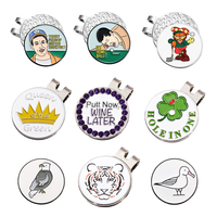 Fabricant de gros pince à chapeau marqueur magnétique émail dur doux Logo cadeaux marqueurs de balles de golf personnalisés pièce de monnaie