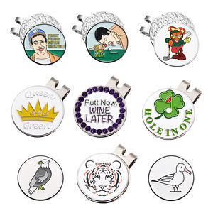 帽子クリップ磁気ゴルフボールマーカーキャップ用カスタムメタルハードソフトエナメルゴルフボールマーカー - Product Image 2