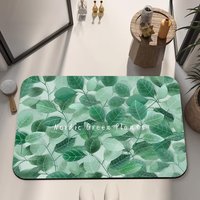 Bathroom Rugs Set Non-Slip Washable Eco-Friendly Pet-Friendly PVC Backed Machine Made Polyester Bath Mat Carpet Rug