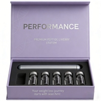 Boîte magnétique en papier kraft de qualité supérieure pour flacons de peptides, emballage cadeau pour flacons de peptides de 3 ml et 10 ml