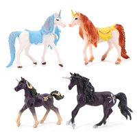Vente en gros de figurines d'animaux en PVC solide, modèles de statues de licornes et de Pégasus, jouets de simulation