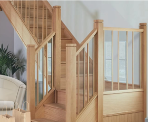 Poteau de balustrade en bois massif pour escalier moderne, accessoires de mobilier d'escalier - Product Image 5