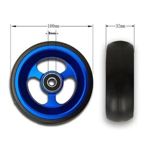 Rueda Delantera Resistente y Duradera de 4 Pulgadas para Silla de Ruedas Deportiva con Rodamientos de Alta Velocidad de 8 mm Equipo de Rehabilitación de Aleación de Aluminio - Product Image 1