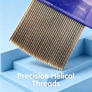 Set di 3 pettini per pidocchi in acciaio inossidabile con punta micro-Scanalata, kit professionale per la cura dei <span class=keywords><strong>capelli</strong></span> per bambini e uso domestico, all'ingrosso - Product Image 4
