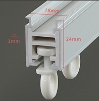 Rail de rideau flexible électrophorétique Z-118, rail de guidage carré de luxe silencieux et courbé, flexible et pliable, pour usage domestique et hôtelier