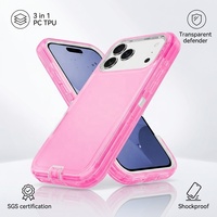 Coque Hybride Anti-Jaunissement Défenseur en TPU et PC Antichoc Transparente Luxe Féminine pour iPhone 17 16 15 14 Pro Max Vente en Gros