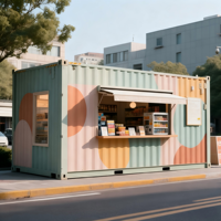 Casa contenedor prefabricada de lujo Casas contenedor de construcción rápida Casa contenedor de dos pisos para tienda Cafetería Bar Uso al aire libre