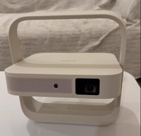 Projecteur intelligent avec cardan, 1080P HD, mise au point automatique et évitement d'obstacles, mini-projecteur pour films en extérieur et à domicile