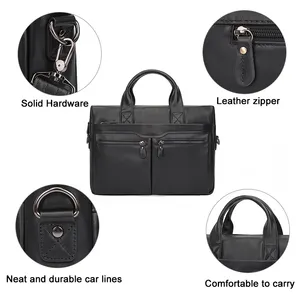 J.M.D benzersiz tasarım moda çanta iş evrak çantası erkek deri Laptop Crossbody çanta evrak çantası