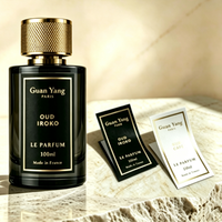Autocollant de parfum personnalisé de luxe en métal mat gaufré, emballage cosmétique pour flacon de parfum, étiquette dorée à chaud