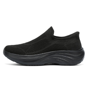 Lightweight Breathable Mesh Slip-On Walking Shoes Round Toe <b>EVA</b> Midsole Rubber Outsole All Seasons Casual Sneakers - Product Image 4