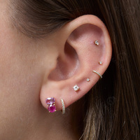 Boucles d'oreilles Gemnel High Volume Pink Power, style chic et luxueux, pour les sorties et les soirées, pour femmes