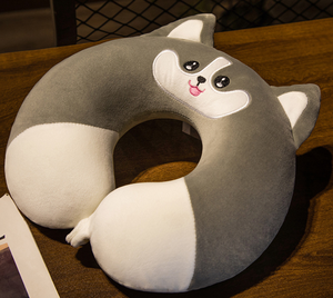 Almohada de viaje personalizada en forma de U, almohada de avión de espuma viscoelástica para el cuello, almohada de cuello de espuma viscoelástica espacial de rebote lento suave para viaje - Product Image 4