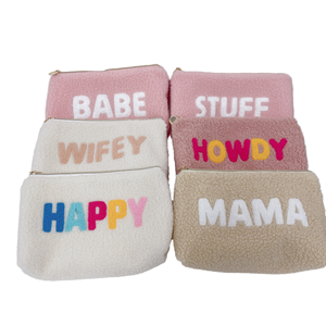 Bolsa de Maquillaje Qetesh de Felpa con Cierre, Ligera, Personalizable, Multifuncional, Suave, Práctica, Impermeable y Ecológica - Product Image 1