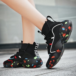 Chaussures de Basketball de Sport Décontractées Montantes Tendance pour Hommes, Printemps-Été, Grandes Tailles, Respirantes, en Maille Volante Élastique, Commerce Transfrontalier - Product Image 3