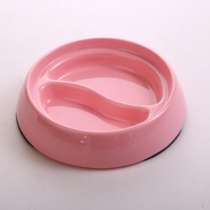 Round Slow <b>Feeder</b> Pet Bowl Non Slip Plastic <b>Cat</b> Dog Slow Eating Food Bowl - Product Image 2