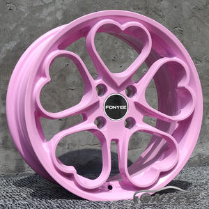 Rines Fonyee de Aleación de Aluminio Mag con Diseño de Corazón <span class=keywords><strong>Rosa</strong></span>, 4 Agujeros, 15 Pulgadas, 15x6.5, 4x100, para Automóviles de Pasajeros BMW, Tesla, VW - Product Image 5