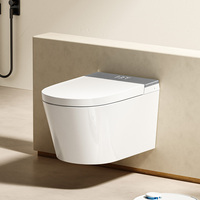Nouvelle toilette intelligente de luxe à nettoyage automatique, WC mural intelligent avec télécommande