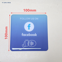 Carte NFC NTAG215 en PVC, autocollant de table en acrylique, étiquette murale pour contrôle d'accès dans les hôpitaux et les cinémas