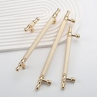 Poignées de meuble de cuisine en alliage d'aluminium nickel satiné brossé moleté en forme de T pour tiroirs, commodes et armoires sur mesure de grande taille