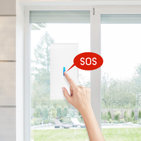 Detektor Alarm Jendela Pintu Sensor Getaran, Pemecah Kaca Nirkabel 433MHz Anti Maling untuk Kit Keamanan Rumah
