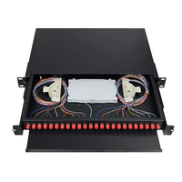 Bingkai distribusi serat optik ODF 48-Core dalam ruangan SC/FC/LC/MPO konektor digunakan untuk Panel Patch optik serat 48-Core untuk 4G 3G