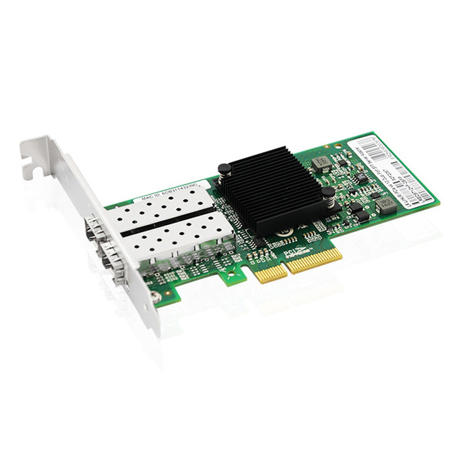 Intel I350 PCIe X4 Gigabit Dual Port SFP Fiber Network Card Server Adapter SR-IOV VMDq for Industrial Automation Vision