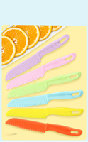 Kleurrijke keuken kinder kookmessen kinder cake salade sla plastic fruit groente snijder broodmes