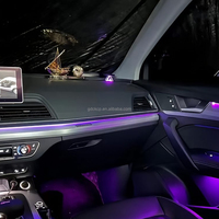 Haut-parleur Tweeter Motorisé Escamotable avec 30 Couleurs de Lumière Ambiante pour Audi Q5 B9 2018-2025 – Amélioration Intérieure du Tableau de Bord