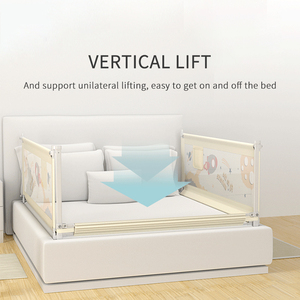 Barrière <span class=keywords><strong>de</strong></span> sécurité pour <span class=keywords><strong>lit</strong></span> bébé Peobebi BR014 avec tissu Oxford et fer gris <span class=keywords><strong>bleu</strong></span>, installation facile, barrière <span class=keywords><strong>de</strong></span> <span class=keywords><strong>lit</strong></span> réglable - Product Image 5