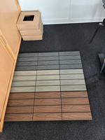 Carreaux de sol à emboîtement en bois et plastique Composite platelage bricolage carreaux emboîtement terrasse WPC carreaux de terrasse