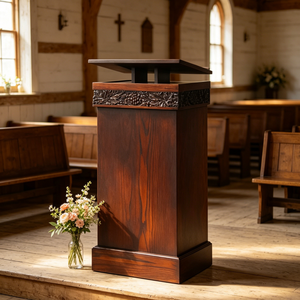 Atril de Madera Personalizado para Iglesia, Púlpito Premium, Ideal para Seminarios, Salas de Conferencias y Auditorios - Product Image 2